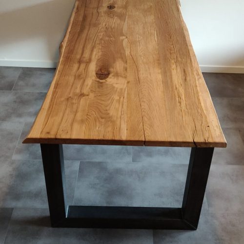 Massief boomstam tafelblad, grof - Afbeelding 6