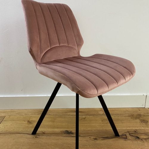 Kuipstoel velvet pink