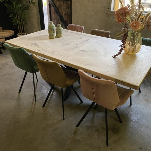 Kruis tafel met matrix poot K10x4 en olie box - Afbeelding 3