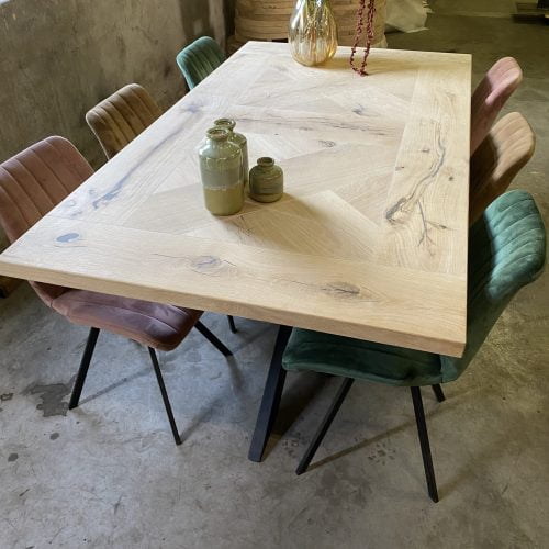 Kruis tafel met matrix poot K10x4 en olie box - Afbeelding 8
