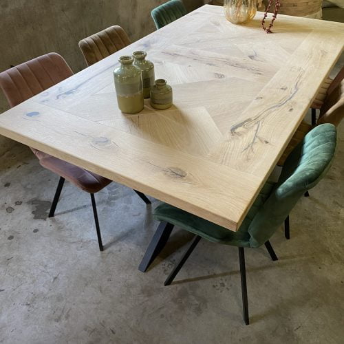 Kruis tafel met matrix poot K10x4 en olie box - Afbeelding 9