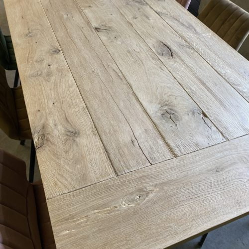 Robuuste tafel met matrix poot K10x4 en olie box - Afbeelding 6