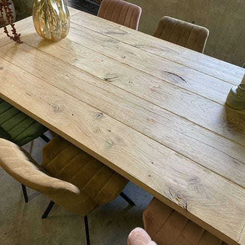 Robuuste tafel met matrix poot K10x4 en olie box - Afbeelding 5