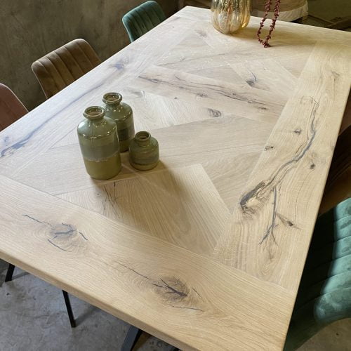 Kruis tafel met matrix poot K10x4 en olie box - Afbeelding 11