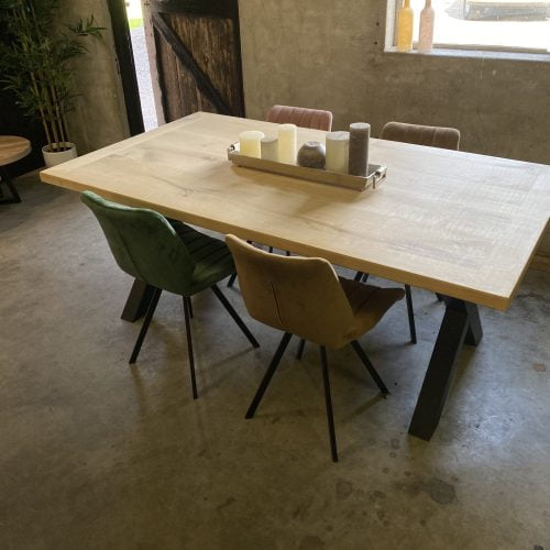 Kader tafel met X poten K8x8 en olie box - Afbeelding 2