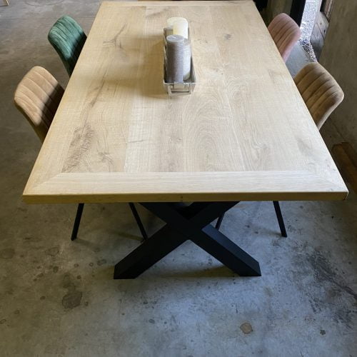 Kader tafel met X poten K8x8 en olie box